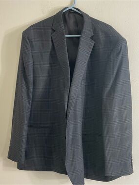 Lauren Ralph Lauren Mens Blue Plaid Blazer Sport Coat Size 52R